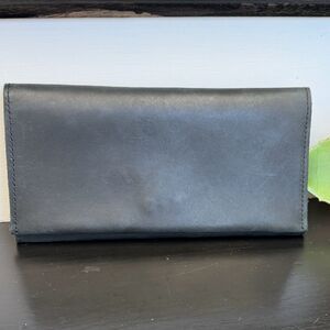 New ABLE genuine, leather trifold wallet soft luxurious minimalist black